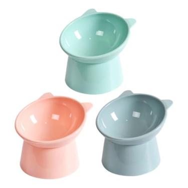 Imagem de Comedouro e Bebedouro Elevado Anti Engasgo para Pets – Gatos e Cães, Plástico Livre de BPA, Inclinação Confortável(Cores Sortidas,3 unidades)