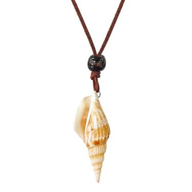 Imagem de BYETOCE Colar com pingente de concha branca pura, simples, delicada, banhado a ouro, gargantilha, corrente de concha natural, joia de praia boho moderna para mulheres, decorações de férias de verão