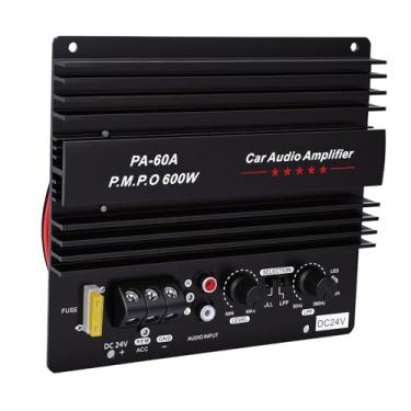 Imagem de GOWENIC Placa Amplificadora de Som de Carro 600W, Placa Amplificadora de Alta Potência de áudio de Carro de Subwoofer de Graves Potentes, Módulo de Graves de Subwoofer Sem