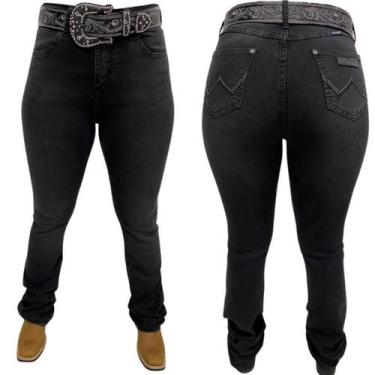 Imagem de Calça Country Wrangler Feminina Flare - Preta Ref: 09MWZBK32UN, 44