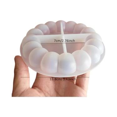 Imagem de Molde De Silicone Para Resina Epóxi DIY: Porta-Copos Com Bolhas Para B