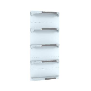 Imagem de Kit 5 Bandejas Para Gondola Canto 202 Fit 40/60 Branco Pe Cz