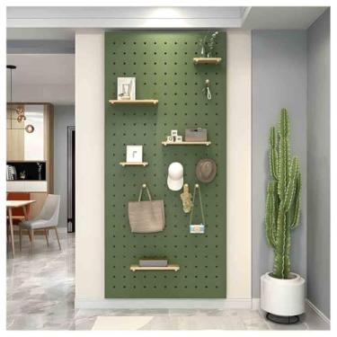 Imagem de Kit organizador de parede de madeira - painel versátil de armazenamento e exibição montado na parede para escritório em casa, oficina e artesanato - Organizador DIY ideal para máxima eficiência de