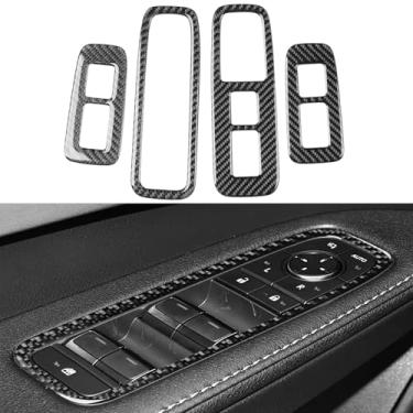 Imagem de NVCNX Fibra de carbono premium real para Lexus RX 350 RX350/RX350h/RX450h+/RX500h Acessórios 2023-2026 2024 2025 porta de carro interruptor de janela painel acabamento interior adesivo de sobreposição