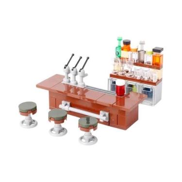 Imagem de Conjunto De Blocos De Montar Criativos MOC Com Cenário Urbano, Lixeira