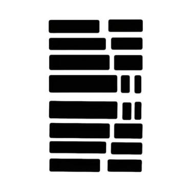 Imagem de Patches Adesivos Pretos Para Reparo De Roupas, Formatos Variados, Teci