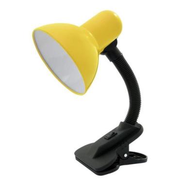 Imagem de Luminária de mesa com presilha garra bivolt - Imporiente, Amarelo, Biv