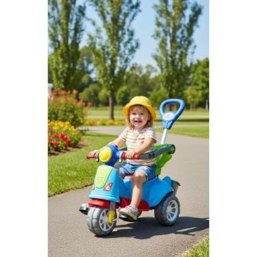 Imagem de Triciclo Infantil 2 em 1: Passeio Divertido e Seguro - Congratulations