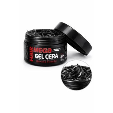 Imagem de Mega Cera 250g Gel Alta Fixação Penteados Undercut Brilho Natural - HA