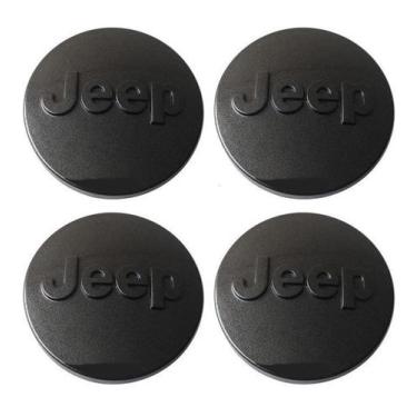 Imagem de Jogo 4 Calota calotinha Roda Liga Leve Jeep Renegade Compass Grafite 6