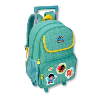 Imagem de Mochila Carrinho Escolar Três Palavrinhas Bolsa Infantil Cristã