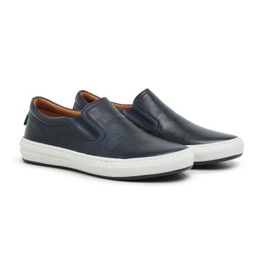 Imagem de Sapatenis masculino Slip on tênis couro premium luxo-Masculino