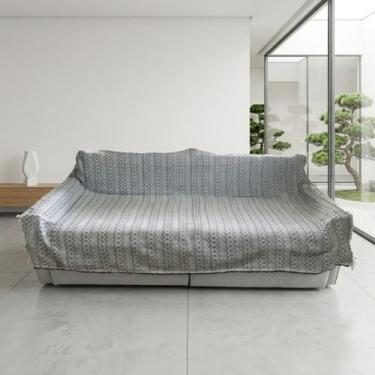 Imagem de Manta para Sofá Grande 2,40x1,80 Algodão Premium Decorativa Macia e Re