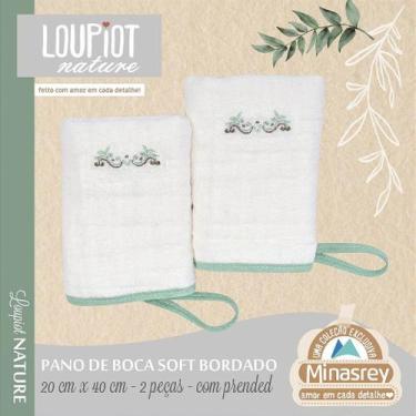 Imagem de Babete Soft Loupiot Nature Verde - Kit Pano de Boca com Prendedor de C