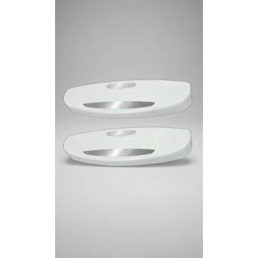 Imagem de 2 Puxadores Freezer Horizontal Branco/Prata Universal - Congratulation