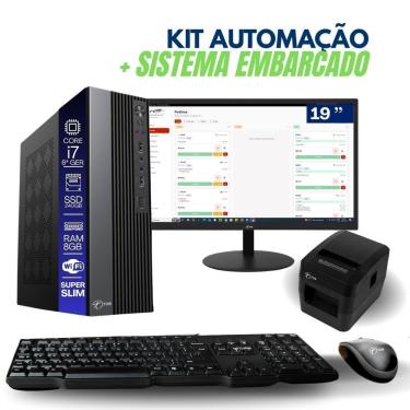 Imagem de Computador PDV com Impressora e Monitor TOB Core I7 6aG 8GB SSD 240GB Sistema TOB Food Embarcado Bivolt