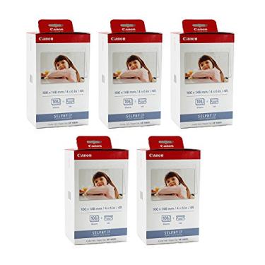 Imagem de Canon KP-108in Color Ink e 4 x 6 conjunto de papel, 108 contagem (pacote de 5)