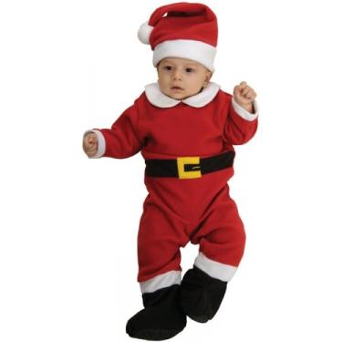 Imagem de Macaquinho de Papai Noel (Fleece) Fantasia infantil de Natal tamanho 2-4 infantil