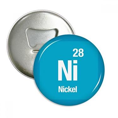 Imagem de Ni Nickel Chemical Element Science Abridor de garrafas ímã de geladeira emblema multifuncional