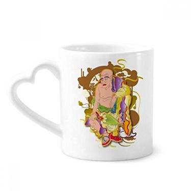 Imagem de Caneca com estampa Dezoito Arhats da Religião Costumes Caneca Café Cerâmica Copos Copo de Coração de Vidro