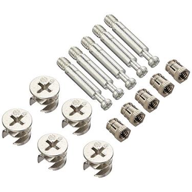 Imagem de Flyshop — Conector de armário para móveis #261 Acessórios de trava de came, 6,5 mm de diâmetro e 40 mm de comprimento, porcas de liga