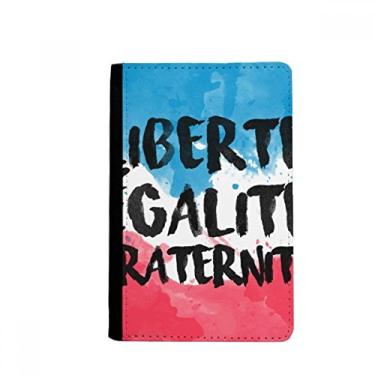 Imagem de Carteira Liberte Egalite Fraternite Bandeira da França Porta-passaporte Notecase Burse Capa carteira carteira porta-cartões