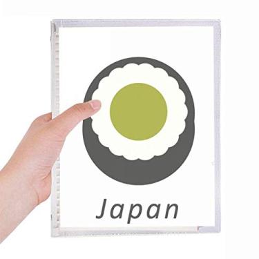 Imagem de Caderno de sushi tradicional japonês preto Maki folha solta diário recarregável artigos de papelaria