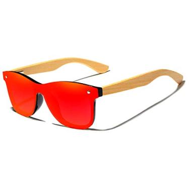 Imagem de Óculos de Sol Artesanal com Lentes Polarizadas Design de Madeira Banned 1976 Moda Casual (C4)