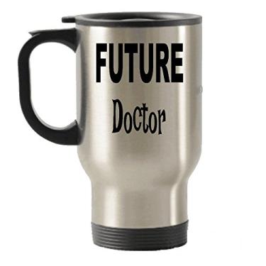Imagem de Future Doctor Gifts – Caneca de viagem Future Doctor – Copos isolados para viagem – Ideias de presente para mulheres ou homens – Presentes para uma formatura – de aniversário para médicos