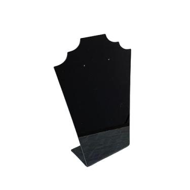 Imagem de Expositor Display mostruário para colares, brincos, bijuterias e acessórios com 2 espaços de acrílico Branco