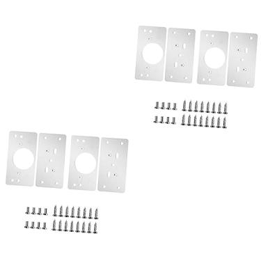 Imagem de OSALADI 20 Unidades Placa De Reparo Da Dobradiça Gabinete Placa De União Plana Suporte De Canto Resistente Dobradiças Resistentes Cinta Reta Metal Folha De Reparo Aço Inoxidável