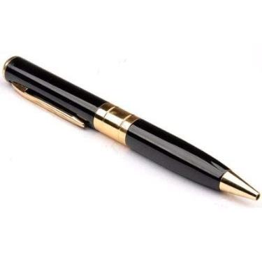 Imagem de Caneta Espia, Filma, Fotografa Colorido e Grava Audio - com Dourado