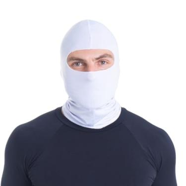 Imagem de Balaclava de Proteção UV50+ para Motoqueiros - Proteção e Estilo (Tamanho Ãšnico, Branco)