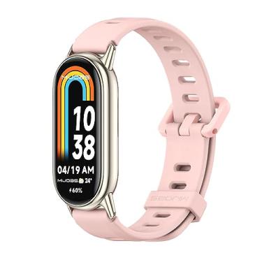 Imagem de MIJOBS Pulseira de substituição para Mi Band 9, pulseira de silicone esportiva Xiaomi Mi Band 8 para Xiaomi Smart Band 8/9, for mi band 8/9/10, Ruby