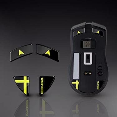 Imagem de TALONGAMES Bordas curvadas ultra fortes de vidro para mouse patins compatíveis com Razer Viper Ultimate Gaming Mouse substituição de pés, sola supersuave, deslizante rápido e durável (preto)