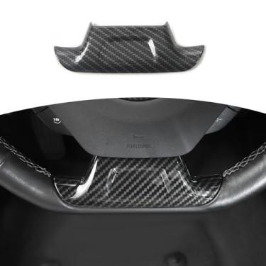 Imagem de RT-TCZ para acessórios de camaro decoração de acabamento de volante ABS capa de acabamento para Chevrolet Camaro Interior Acessórios 2017 acima (fibra de carbono 1 peça)