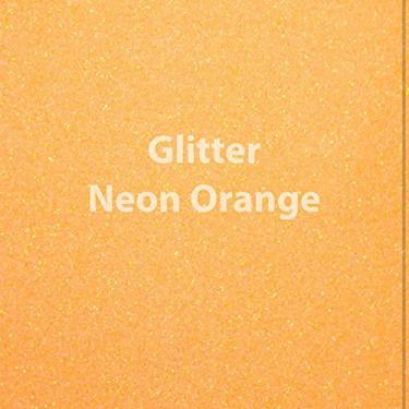 Imagem de Siser Folha Glitter HTV 50.8 cm x 30.5 cm - Ferro em vinil de transferência de calor (laranja neon)