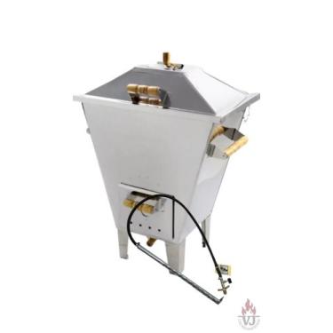 Imagem de Churrasqueira Bafo Inox M com Kit Gás - VJ Churrasqueira