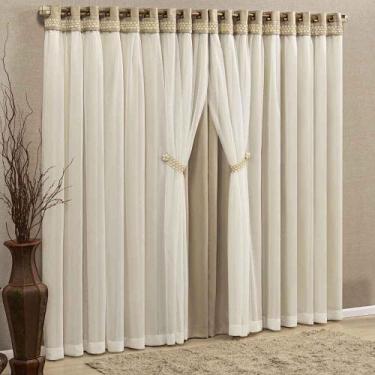 Imagem de Cortina Grécia 2M Sala Quarto Blackout Para Varão Chocolate - Top Chic