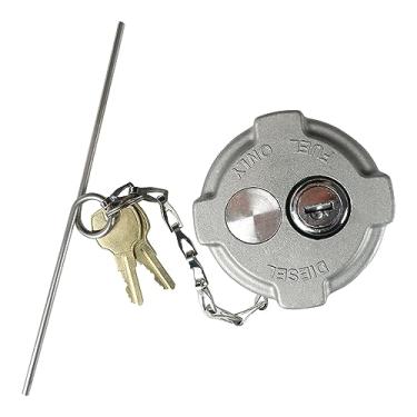 Imagem de Tampa de combustível diesel com trava de 6,5 cm compatível com caminhões baú semi pequenos Freightliner M2 FTA-C-13 2002 e acima, com junta e chave à prova de vazamento de borracha (1 peça)