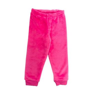 Imagem de Calça Fleece Avulsa Lisa Peluciada Infantil Bebê Quentinha - Fofotinho