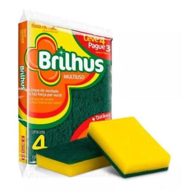 Imagem de Esponja Multiuso Brilhus Leve Lava Louça Limpa Panela, 1