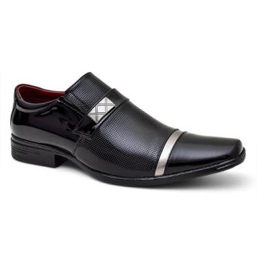 Imagem de Sapato Social Moderno Confortável Cor Marsala - Bkarellus, Preto, 41