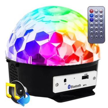 Imagem de Super Globo Jogo De Luz LED RGB Musical 24W Bluetooth USB Pendrive e C
