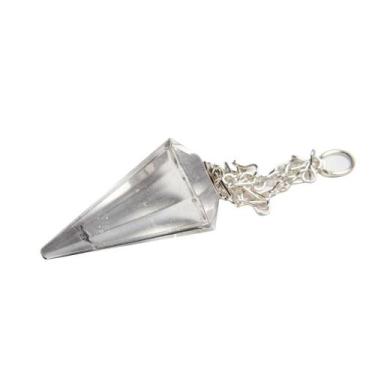 Imagem de Pêndulo Cristal Extra Transparencia Pedra Natural Facetado - Varejo