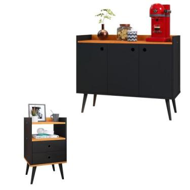 Imagem de Kit Cozinha Cantinho Café Aparador Buffet Decoração Sala Quarto Mesinh