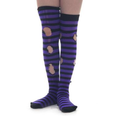 Imagem de Meia Listrada Roxa - Abrakadabra, Unica, U