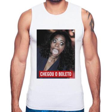 Imagem de Regata Chegou o boleto - Foca na Moda, Branco, GG