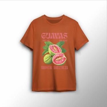 Imagem de Camiseta Estampada com Goiabas, Estampa Tropical - Lobo Sete, GG, Lara