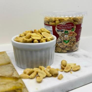 Imagem de Amendoim Frito Com Bacon de Verdade Pote 200gr Salgado Sem Pele - On N